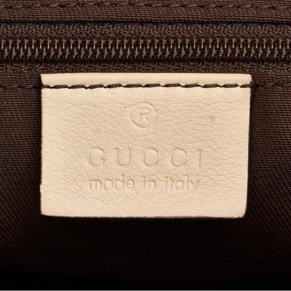 NWT authentic Gucci Brit bag beige canvas fabric tote bag 169946 w dust bag - Picture 3 of 8